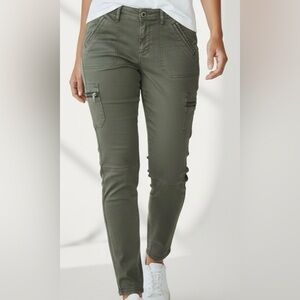 Mossimo Denim Olive Green Mid-Rise Moto Jeggings Super Stretch Womens Sz 10/30w
